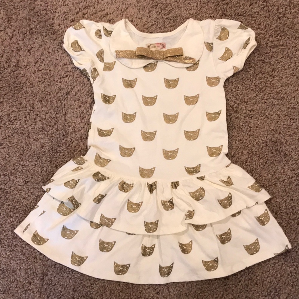 Mia Joy, Ivory and Gold Cat Dress!